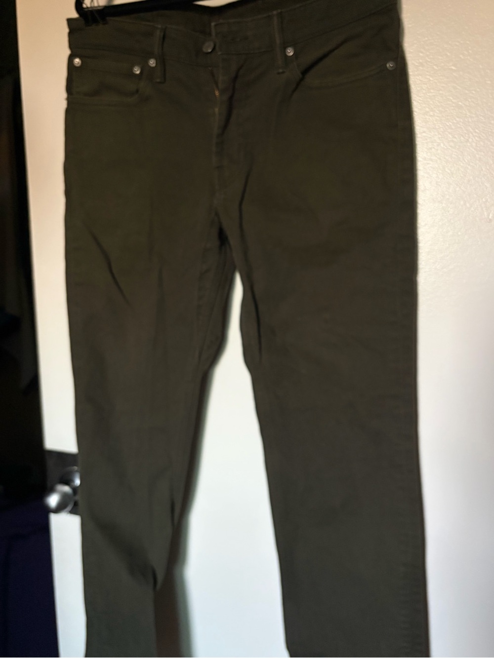 Levi's Olive Green Straight Fit Chinos